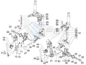 MP3 500 rl Sport business drawing Front fork components (Mingxing)