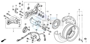 FJS600D SILVER WING drawing REAR WHEEL