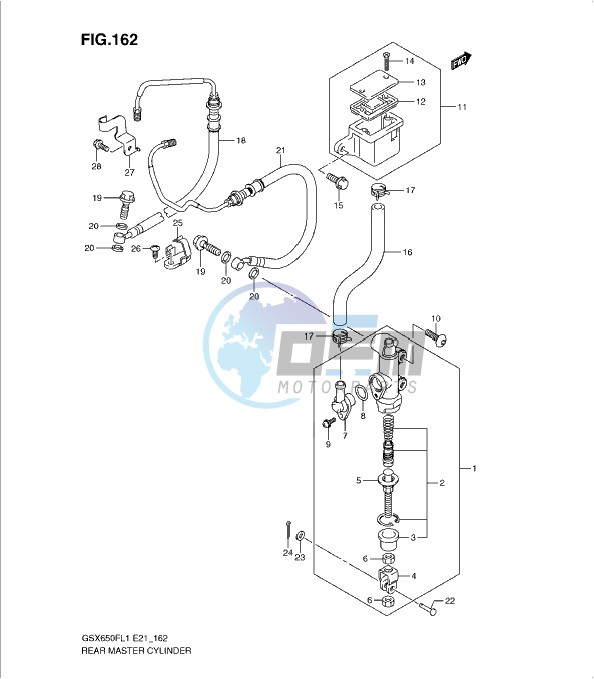 REAR MASTER CYLINDER (GSX650FAL1 E21)