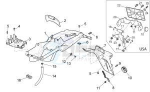 Norge 1200 IE 8V EU and 2016 USA-CN drawing Rear body - Mudguard