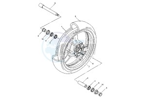 YZF R1 1000 drawing FRONT WHEEL