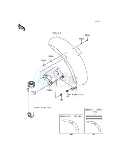 VULCAN_S_ABS EN650BFF XX (EU ME A(FRICA) drawing Front Fender(s)