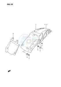 RM125 (E3) drawing REAR FENDER (MODEL N)