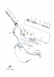 YZF320-A YZF-R3 (B2X8) drawing STEERING HANDLE & CABLE