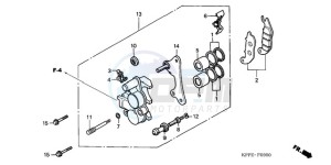 CBR125RW9 Australia - (U) drawing FRONT BRAKE CALIPER