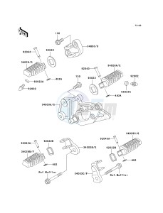 EX 500 D [NINJA 500R] (D6F-D9F) D6F drawing FOOTRESTS