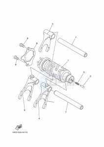 MT-07 MTN690 (BAT1) drawing SHIFT CAM & FORK