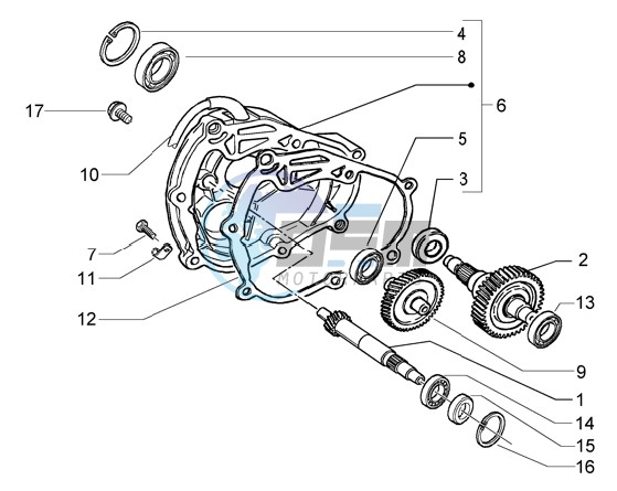 Rear wheel shaft