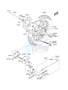 KLX 125 B [KLX125L] (B1-B3) [KLX125L] drawing REAR HUB-- B3- -