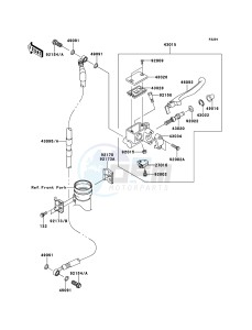 KLX125 KLX125CBF GB XX (EU ME A(FRICA) drawing Front Master Cylinder