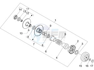 LXV 125 4T Navy (Euro 3) drawing Driven pulley