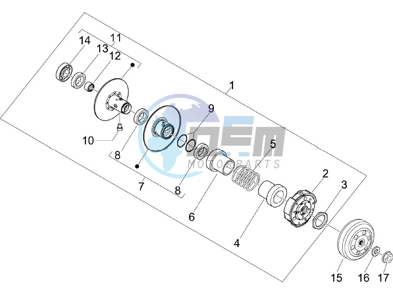 Driven pulley