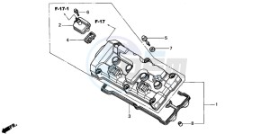 CB900F 919 drawing CYLINDER HEAD COVER