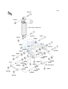 ZX 600 J [NINJA ZX-6R] (J1-J3) [NINJA ZX-6R] drawing REAR SUSPENSION