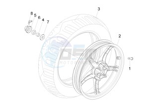 Liberty 150 4t 2v ie e3 (Vietnam) drawing Rear Wheel