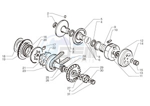 Ark AC 45 Blue-White-Matt Black 50 drawing Driving pulley