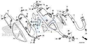 CRF250LE CRF250L Korea - (KO) drawing EXHAUST MUFFLER