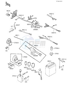 KZ 750 K [LTD BELT] (K1-K2 K2 CAN ONLY) [LTD BELT] drawing CHASSIS ELECTRICAL EQUIPMENT