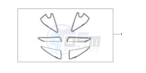 CBR600RR9 France - (F / CMF MME) drawing KIT, RACING STICKER