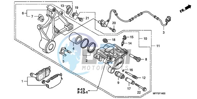 REAR BRAKE CALIPER