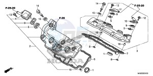 VFR1200FF VFR1200F UK - (E) drawing CYLINDER HEAD COVER