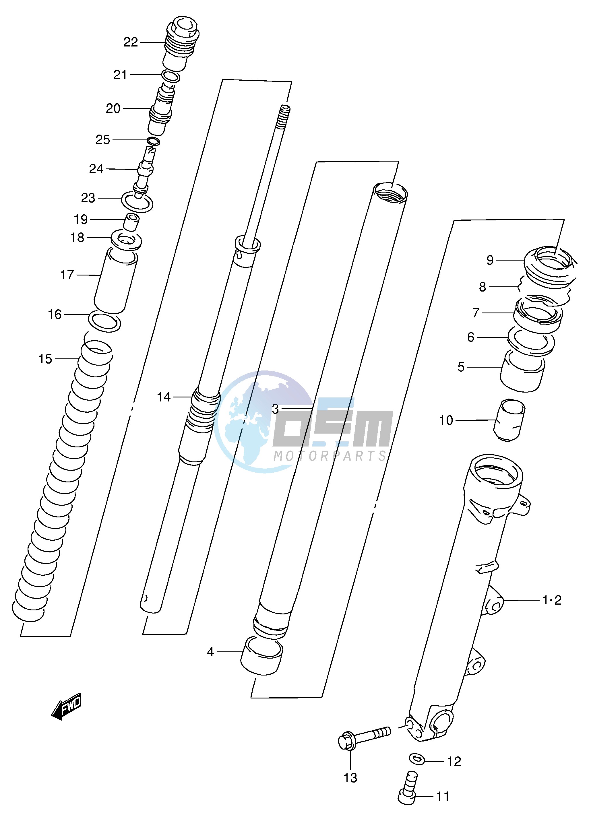 FRONT DAMPER (RF900RS2 RT RV RW)