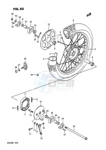 DR200 (E24) drawing REAR WHEEL