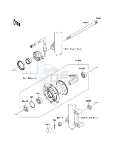 KLX125 KLX125CCF XX (EU ME A(FRICA) drawing Front Hub