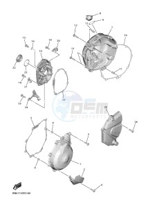 YZF-R6 YZF600 R6 (BN66) drawing CRANKCASE COVER 1