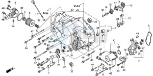 TRX350FE FOURTRAX ES drawing FRONT CRANKCASE COVER (TRX350TE/FE)