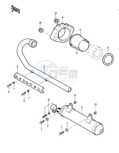 KLT 250 A [KLT250] (A1) [KLT250] drawing MUFFLER -- 82 A1- -