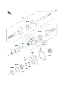 KAF 620 B [MULE 2520 TURF] (B1-B5) [MULE 2520 TURF] drawing DRIVE SHAFT