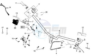 MIO 50 drawing HANDLEBAR / BRAKE LEVERS CPL  L /R