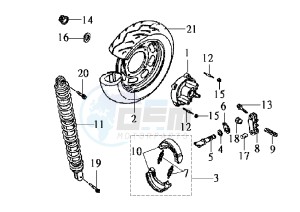 DD EU2 - 50 cc drawing REAR WHEEL