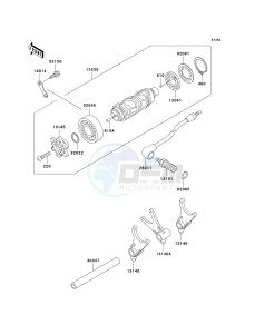 VN 800 G [VULCAN 800 DRIFTER] (E1-E5) [VULCAN 800 DRIFTER] drawing GEAR CHANGE DRUM_SHIFT FORK-- S- -