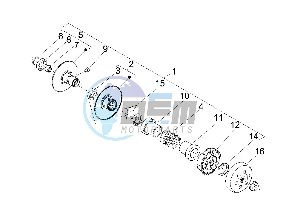 Driven pulley