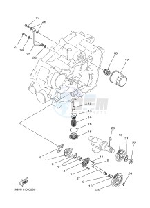 YFM450FWA YFM450DE GRIZZLY 450 IRS (1CUL 1CUM 1CUN) drawing OIL PUMP