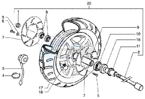 X9 180 Amalfi drawing Front wheel