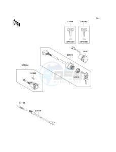 KAF 400 C [MULE 610 4X4 HARDWOODS GREEN HD] (C6F-C9F) C6F drawing IGNITION SWITCH