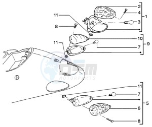 Liberty 50 ptt drawing Rear tail lamp