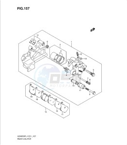 GSXF650 drawing REAR CALIPER (GSX650FUAL1 E21)