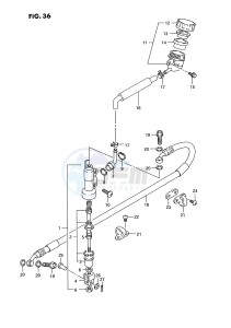 RM125 (E3) drawing REAR MASTER CYLINDER (MODEL N)