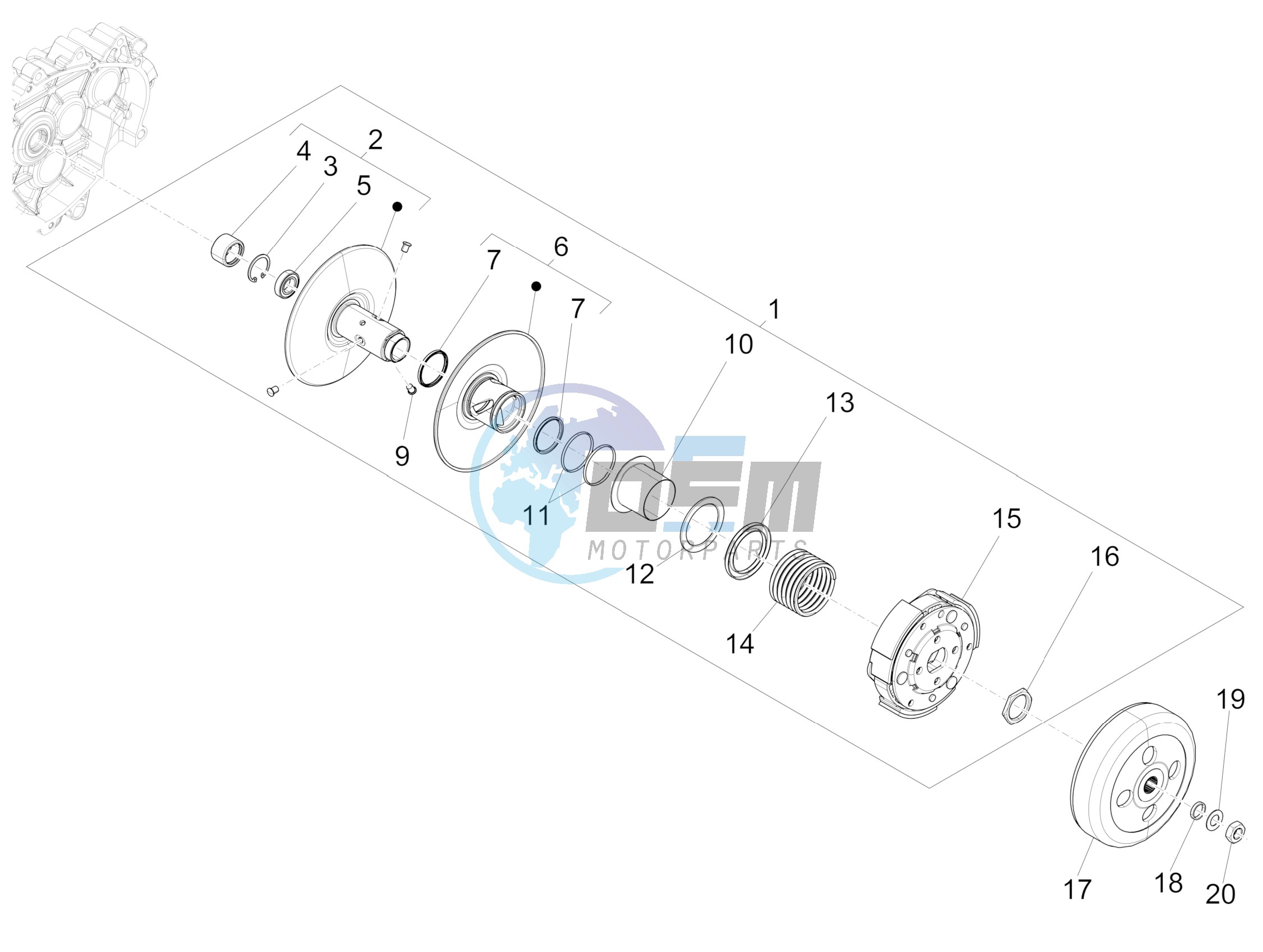 Driven pulley