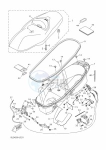 YP125RA XMAX 125 ABS (BL24) drawing SEAT