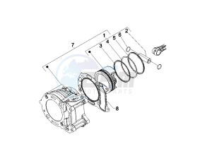 Runner VX 4T 125 drawing Cylinder - Piston