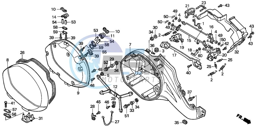 R. SADDLEBAG (NT650VW/X/Y/1)