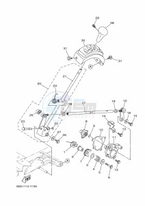 YFM450FWBD KODIAK 450 EPS (BEYL) drawing SHIFT SHAFT