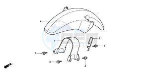 XL650V TRANSALP drawing FRONT FENDER