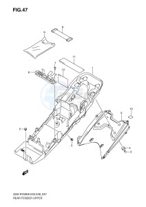 GSX-R750 (E3-E28) drawing REAR FENDER UPPER