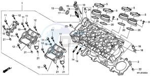 CBR1000RA9 Europe Direct - (ED / ABS TRI) drawing CYLINDER HEAD